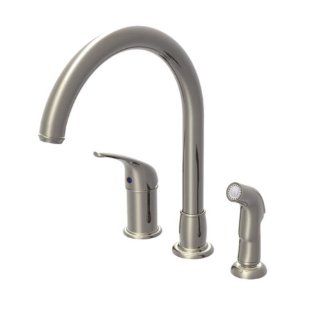 Aqueous 150K81CYBN Kitchen Faucet Single Handle Hi Rise with Spray, Brushed Nickel   Touch On Kitchen Sink Faucets  