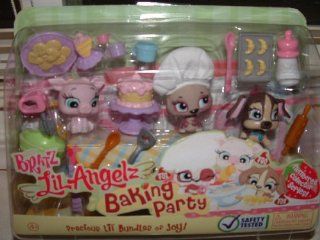 Bratz Lil Angelz Baking Party Petz Pets, Collector Series #780 Pig, #701 Kitty & #703 Puppy Toys & Games
