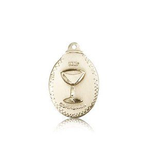 First Communion Medals   14kt Gold Communion Medal Jewelry