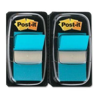 Post it&reg Standard Tape Flags, 1 x 1 3/4, Bright Blue, 100/Dispenser (MMM680BB2) 