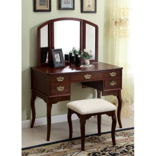 Madera Vanity Table with Matching Stool