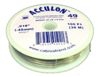 Acculon 49 Strand Beading Wire   .018" Bright 100 Ft
