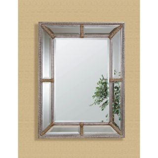 Made of wood Silver leaf finish Bevel wall mirror Antique vine theme