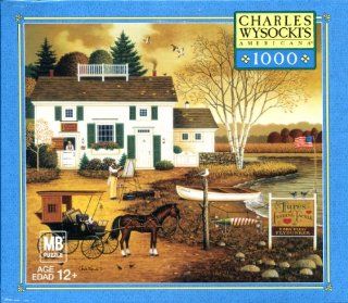 Charles Wysocki's Americana 1000 Piece Jigsaw Puzzle   The Birch Point Cove Toys & Games
