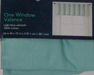 Room Essentials Turquoise Blue Window Valance Sailcloth Curtain Topper   Window Treatment Valances