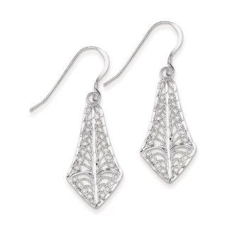 Sterling Silver Filigree Earrings Dangle Earrings Jewelry