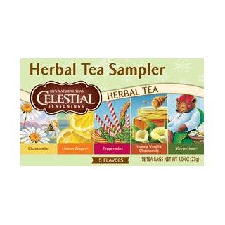Celestial Seasonings Herb Tea Sampler, Variety Pack of 5 Flavors, 18 Count Tea Bags (Pack of 6)  Herbal Teas  Grocery & Gourmet Food