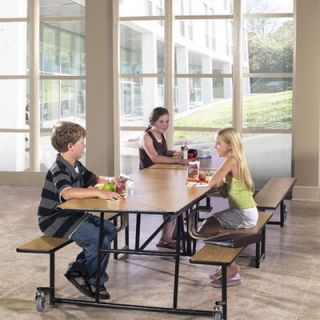 National Public Seating Mobile Cafeteria Bench Table