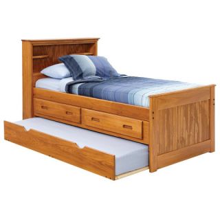 Twin Captain Bed with Bookcase, Storage and Trundle Unit