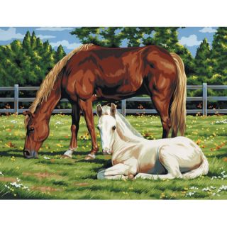 Painting by Numbers Artist Canvas Series Horses Field Set