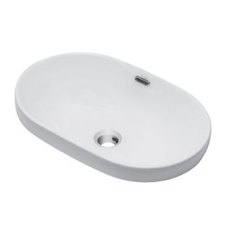DecoLav Classically Redefined Semi Recessed Oval Bathroom Sink   1456