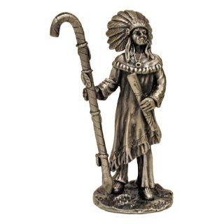 Indian Man Pewter Figurine   Collectible Figurines