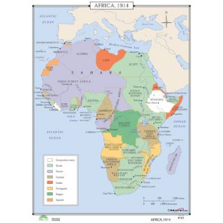 Universal Map World History Wall Maps   Africa 1914