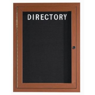 AARCO Enclosed Aluminum Directory with Wood Look Finish