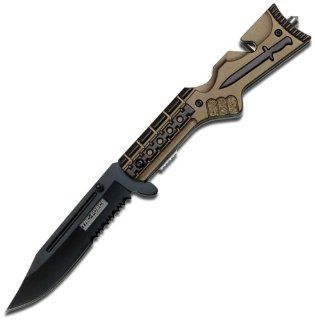 Tac Force TF 709GN Tactical Assisted Opening Folding Knife 4.75 Inch Closed  Tactical Folding Knives  Sports & Outdoors