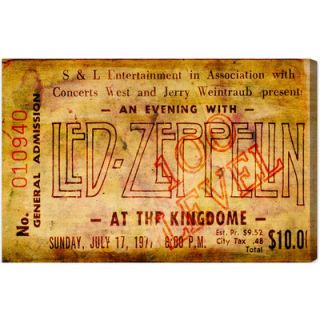 Oliver Gal Led Zeppelin Concert Ticket Canvas Art