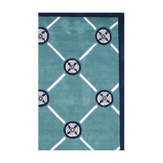 American Home Rug Co. Beach Rug Teal Compass Novelty Rug