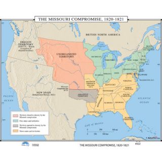 Universal Map U.S. History Wall Maps   Missouri Compromise