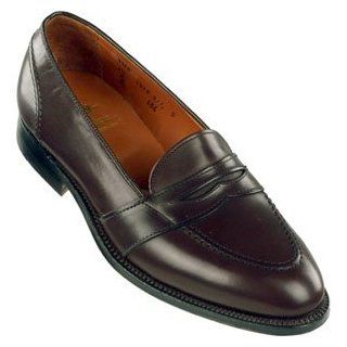 Alden Men's Full Strap Slip On Calfskin Dark Brown Shoes   686 Loafers Shoes Shoes