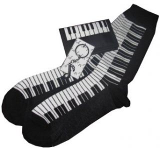 Mens Piano Keyboard Themed Gift Set Wallet, Music Note Keychain, & Socks at  Mens Clothing store