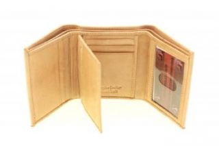 Paul&Taylor Genuine Leather Mens Trifold Wallet Center Flap Tan at  Mens Clothing store