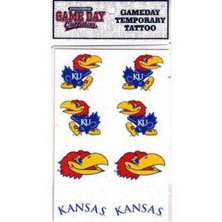 Kansas Jayhawks 8 Pack of Team Logo Temporary Tattoo Decals Sports & Outdoors