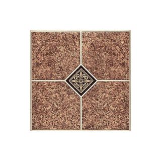 Home Dynamix Vinyl Machine Marble Traditional Floor Tile (Set of 45)