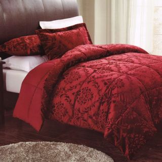 Monroe Damask Embossed Comforter Set