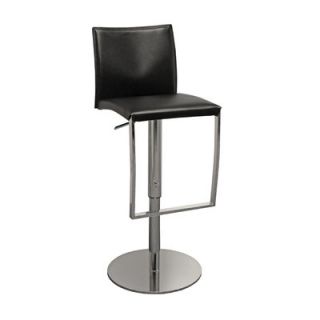 Furniture Resources Reflex Leather and Chrome Armless Bar Stool