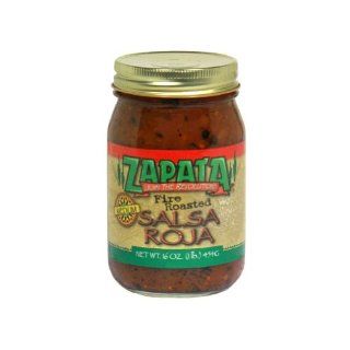 Zapata, Salsa Fire Rstd Red Medium, 16 OZ  Peanuts  Grocery & Gourmet Food