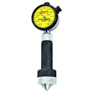 Starrett 689M 4Z Millimeter Reading Countersink Gauge With Yellow Dial, 100 Degree Angle, 14.2 19.8mm Range