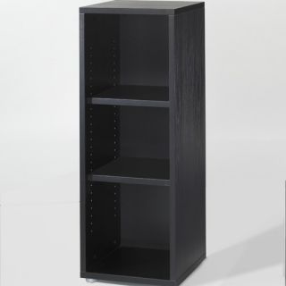 Fairfax Short Narrow Bookcase in Black Woodgrain
