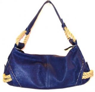 Innue Navy Blue Leather Hobo Satchel Bag Handbag Clothing