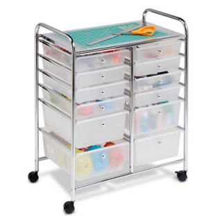Honey Can Do Twelve Drawer Rolling Cart in Chrome