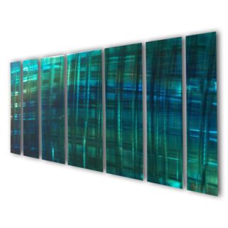 All My Walls Abstract by Ash Carl Metal Wall Art in Blue and Turquoise