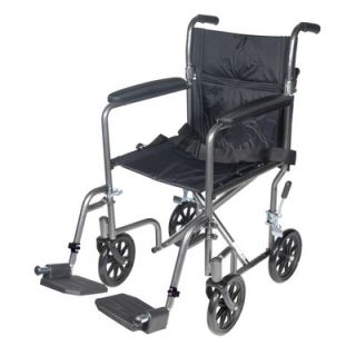 Drive Medical Steel Ultra Lightweight Transport Wheelchair with Swing