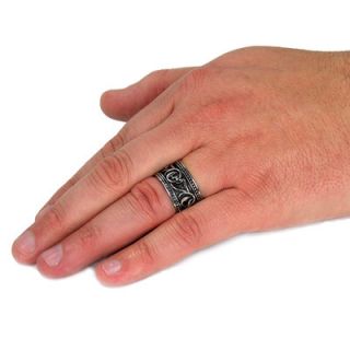 West Coast Jewelry Mens Stainless Steel Twisted Vine Band Ring