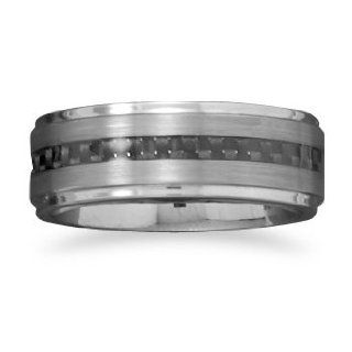 tungsten Tungsten Ring with Carbon Fiber Center Vishal Jewelry Jewelry