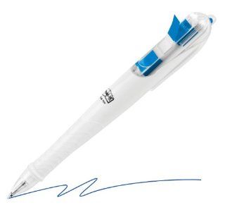 Post it Flags Pen, Medium Point, Blue Ballpoint Pen, One Pen loaded with 50 Flags (692 BLU)  Ballpoint Stick Pens 