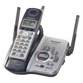 Panasonic Refurb KXTG5431S 5.8GHz Cordless Phone, Digital Answering Device, White  Cordless Telephones  Electronics