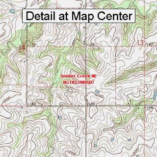 USGS Topographic Quadrangle Map   Soldier Creek NE, Kansas (Folded/Waterproof)  Outdoor Recreation Topographic Maps  Sports & Outdoors