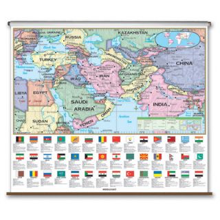 Universal Map Essential Wall Map   Middle East