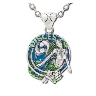 Pisces Sign Pendant Necklace Women's Men's Spiritual Horoscope Zodiac Jewelry Jewelry