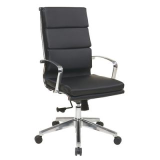 OSP Designs High Back Eco Leather Chair with Locking Tilt Control and