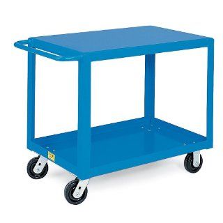 HERCULES Premium Flush Shelf Shop Carts   45"Wx24"D Shelf   2 Shelves Service Carts