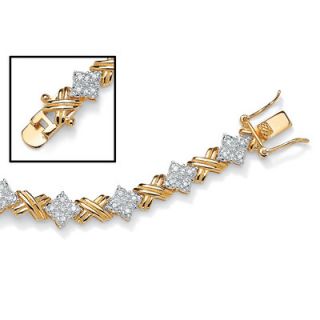 Palm Beach Jewelry Diamond X and O Bracelet