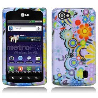 Aimo Wireless LGMS695PCIMT246 Hard Snap On Image Case for LG Optimus Elite/M+/Plus/Quest   Retail Packaging   Colorful Pattern Cell Phones & Accessories