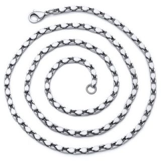 Oravo 26 inch length Stainless Steel Fancy Design Mens Necklace