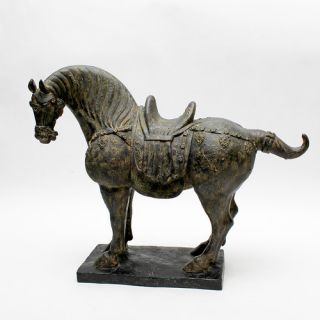 Bronze Long Tail Tang Horse Statue