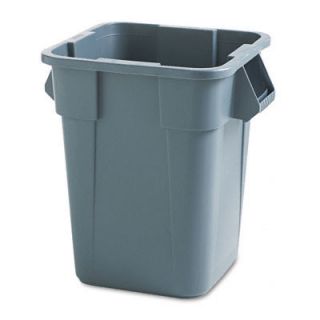 rubbermaid brute container square polyethylene 40gal gray